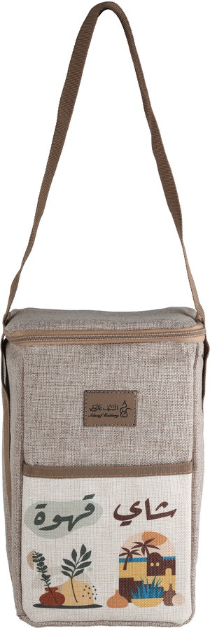 شنطة ترامس قماش السيف غاليري، 30×20 سم - بيج بني product image