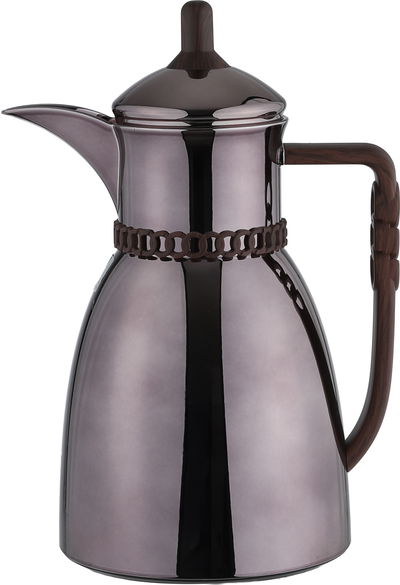 طقم ترامس بيان السيف غاليري، 0.7 / 1 لتر، 2 قطعة، حافظة داخلية زجاج حراري، يد خشبي- بني لامع product image 6