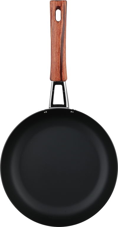 Al Saif Gallery Japanese stainless steel frying pan, 20 cm, brown handle - black product image 3