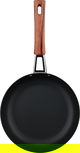 Al Saif Gallery Japanese stainless steel frying pan, 20 cm, brown handle - black product image 3