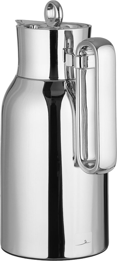 Al Saif Gallery Al Durra Thermos Set, 1/1 Liter, 2 Pieces, Glass Inner Container, Push Button - Silver product image 7