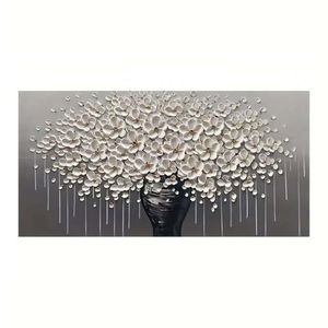 لوحة جدارية كانفس يدوي مع طباعة، 160×80 سم، اطار اسود - متعدد الالوان product image 2