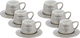 Alsaif Gallery Porcelain Cup and Saucer Set, 90 ml, 12 Pieces - Dark Beige product image 1