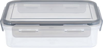 Al Saif Gallery Plastic Food Container with Lid, 1 Liter, 20x14x6 cm, Rectangle - Gray product image 1