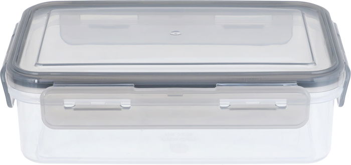 Al Saif Gallery Plastic Food Container with Lid, 1 Liter, 20x14x6 cm, Rectangle - Gray product image 1