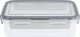حافظة طعام بلاستيك بغطاء السيف غاليري، 1 لتر، 20x14x6 سم، مستطيل - رمادي product image 1