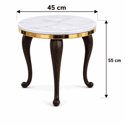 طقم طاولات سيراميك و معدن، 5 قطع - اسود رمادي product image 3