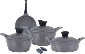 Tornado Granite Cookware Set, 7 Pieces - Grey product image 2