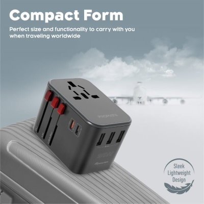 محول سفر بروميت تريب ميت، 36 واط، 5 منافذ USB - اسود product image 4