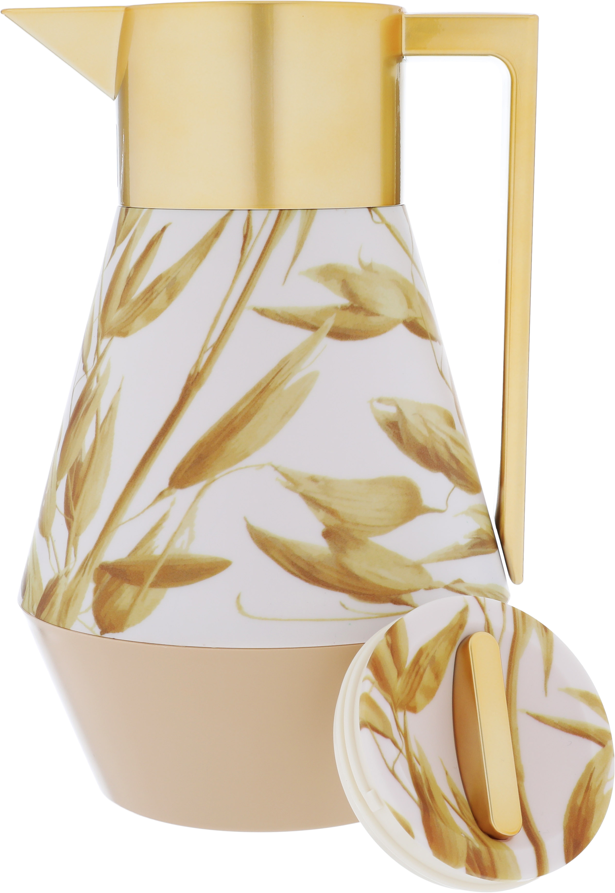 Everest Lydia Thermos, 1 liter, thermal glass inner shell, plastic outer shell - gold product image 2