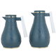 Al Saif Gallery Karam thermos Set, 1 - 0.65 litres, Islamic engraving with acrylic handle, 2 pieces - Navy product image 3