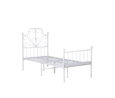 سرير حديد مفرد، 100×90×190 سم - ابيض product image 2