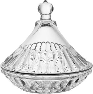 طقم فناجين قهوة مع تمرية زجاج رويال جلاس، 8 قطع، 13x13x11 سم - شفاف فضي product image 2