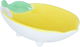 Al Saif Gallery porcelain serving plate, 17 x 11.3 x 4.6 cm, lemon shape - yellow product image 2