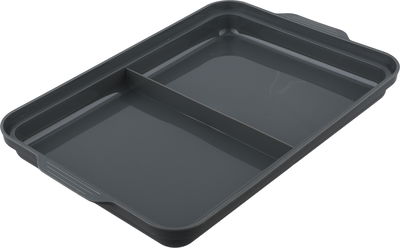 Excellent Houseware Wooden Cutting Board with Plastic Tray, 2-Piece - Dark Grey Wood product image 2