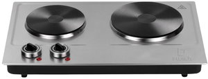 Fujika V Electric Hob, 2500 Watts, 2 Burners- Silver product image