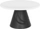 Al Saif Gallery steel dessert serving stand with a black base, 21 x 21 x 12 cm, circular - white product image 2