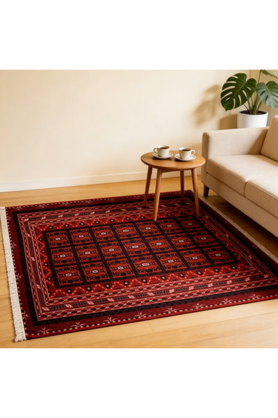 سجادة بوليستر سجادتي، 160×230 سم، نقشة همدان - أحمر product image 6