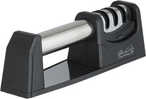 Al Saif Gallery Stainless Steel Knife Sharpener, 3 Slots, 22Cm - Black Silver product image 2