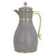 Al Saif Gallery Nahla thermos set, 2 pieces, 1 liter, glass inner shell, plastic outer shell - dark gray product image 2