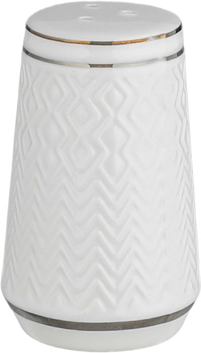 طقم تقديم سفرة بورسلان السيف غاليري، 47 قطعة - أبيض فضي product image 7