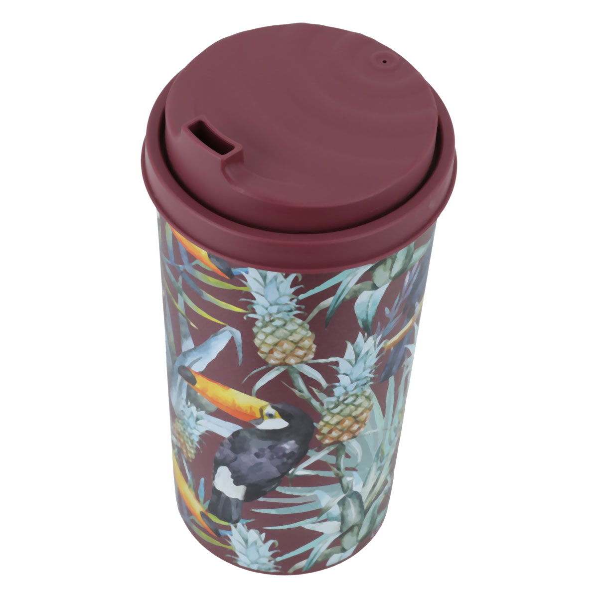 Al Saif Gallery Plastic Cup, 470 ml, Lid - Brown product image 2