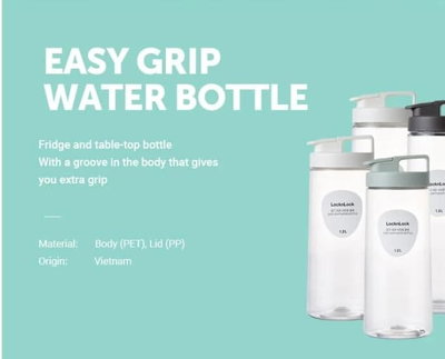 مطارة بلاستيك لوك اند لوك، 1.2 لتر، غطاء - شفاف product image 2