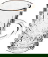 Al Saif Gallery Max Glass Tea Bialat Set, 6 Pieces, Glass Handle, Golden Line - Transparent product image 2