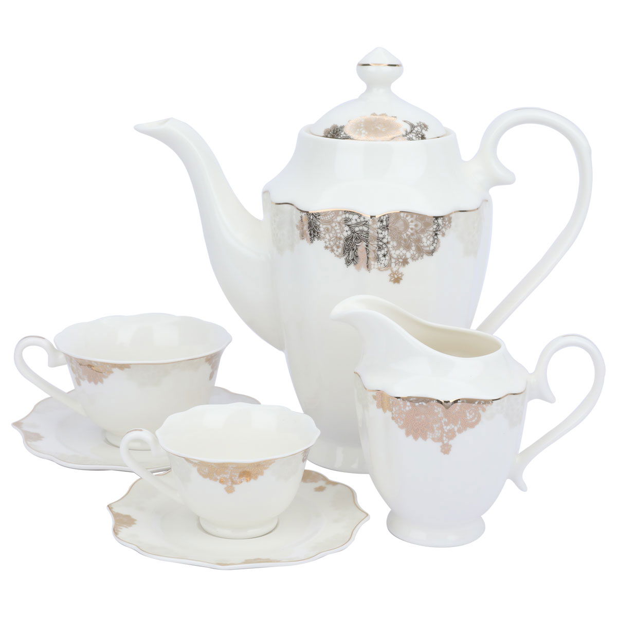 طقم سفرة بورسلان السيف غاليري، 166 قطعة - أبيض product image 3