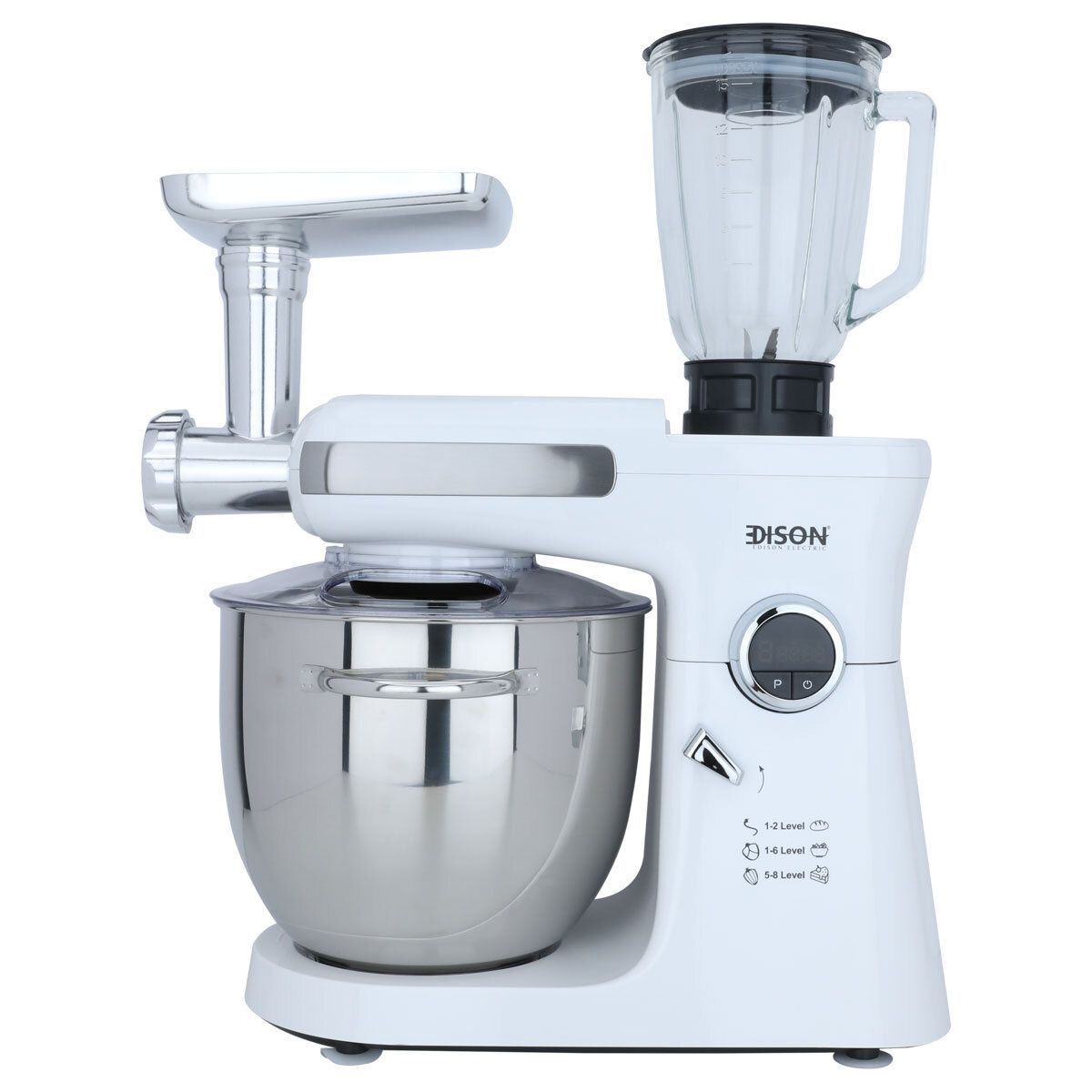 عجانة كهربائية ديجيتال إديسون، 2000 واط، 10 لتر، 8 سرعات، FM162 - أبيض product image