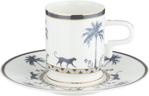 طقم فناجين قهوة تركي بورسلان السيف غاليري، 14 سم، 12 قطعة - أبيض رمادي product image 2