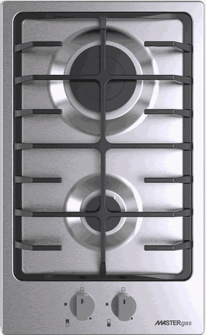 Master Gas MGBL151 Tabletop Hob, 30cm, 2 Burners - Silver product image
