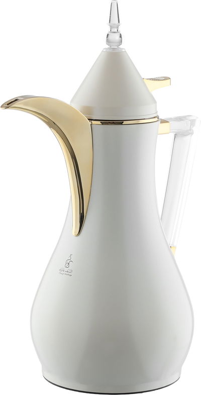 ترمس السيف غاليري، قطعتين، 1/1 لتر، بيد شفاف، حافظة داخلية زجاج حراري، هيكل خارجي استيل - بيج product image 4