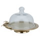 Al Saif Gallery steel serving plate, 10 x 10 x 10 cm, round, base - gold product image 1