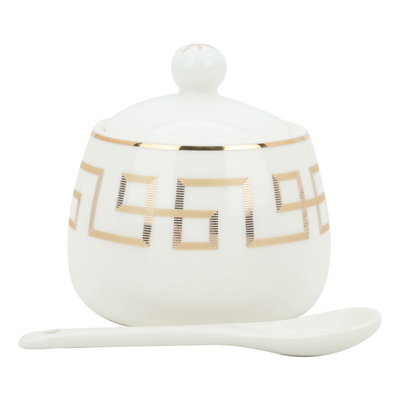 طقم بيالات شاي وقهوة بورسلان السيف غاليري، 27 قطعة - أبيض product image 4