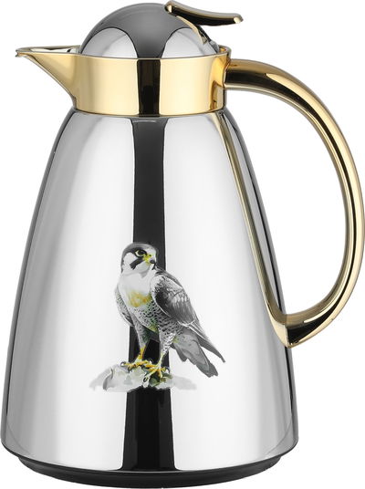 طقم ترامس سيف بلص، 0.7 / 1 لتر، خامة داخلية زجاج، غطاء ضغاط - فضي لامع ذهبي product image 2