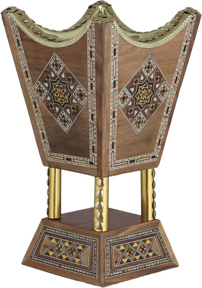 Wooden incense burner set, 3 pieces, geometric patterns - multi-colored product image 3