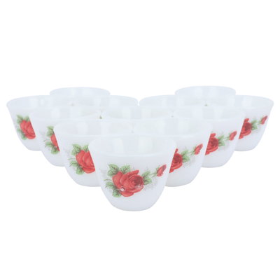 طقم فناجين قهوة عربي بورسلان السيف غاليري، 12 قطعة - روز product image 1