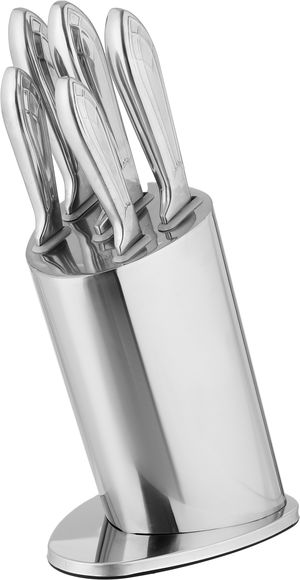 طقم سكاكين مع ستاند استيل السيف غاليري، 6 قطع - فضي product image