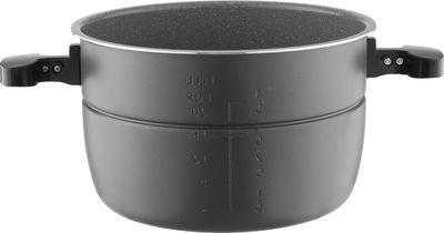 قدر ضغط كهربائي إديسون برو، وعاء داخلي جرانيت، 1400 واط، 10 لتر، 10 وظائف طبخ، GT1009-W - فضي اسود product image 6