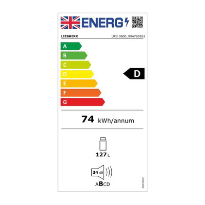 ثلاجة ميني بار ليبهر، 127 لتر، 4.4 قدم، 1 باب - ابيض product image 6