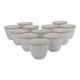 Al Saif Gallery porcelain Arabic coffee cups, 12 pieces, rose carving - white product image 1