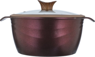طقم قدور جرانيت تيتانيوم نيوكلاين، 10 قطع، غطاء زجاج - احمر غامق product image 11