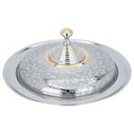 Al Saif Gallery Gozy Steel Serving Plate, 35 cm - Silver product image 2