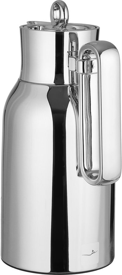 Al Saif Gallery Al Durra Thermos Set, 1/1 Liter, 2 Pieces, Glass Inner Container, Push Button - Silver product image 3