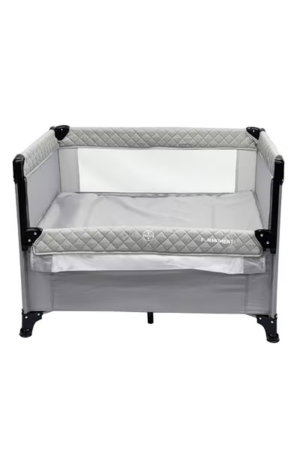 سرير اطفال فان مومنت، 100×70 سم، قابل الطي - رمادي product image 2