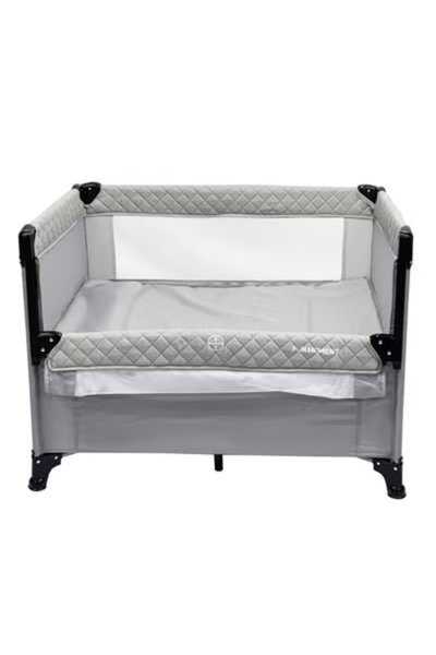 سرير اطفال فان مومنت، 100×70 سم، قابل الطي - رمادي product image 2