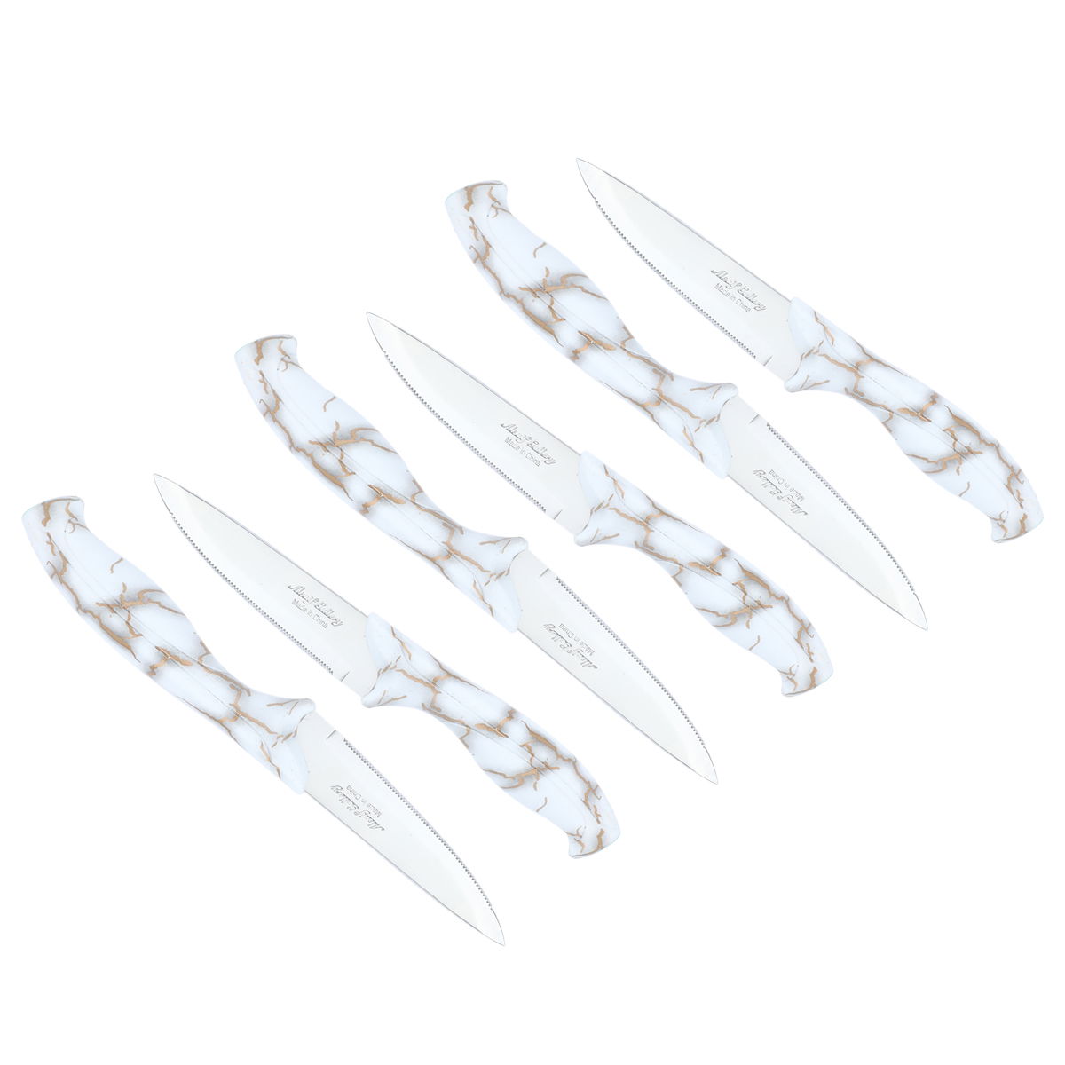 Al Saif Gallery Steel Knife Set, 6 Pieces - White product image