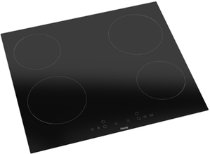 Edison Built-in Electric/Gas Tabletop Hob, 4 Burners, 6000W, 60x50cm - Black product image