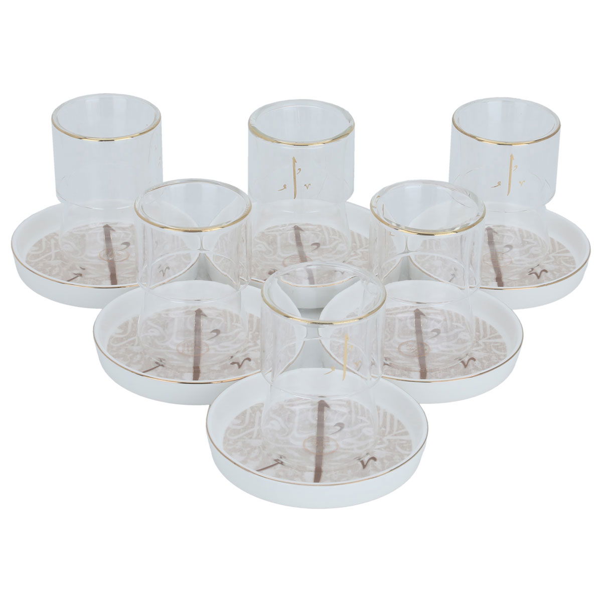 Al Saif Gallery porcelain tea canteens set, 12 pieces, saucers - white product image 2